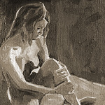 Akt<br>40x30cm <br>Öl auf Leinwand