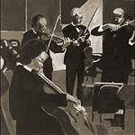 das Quartett<br>50x50cm <br>Öl auf Leinwand