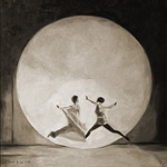 Seelentanz<br>80x80cm <br>Öl auf Leinwand