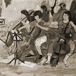 Cellospielerinnen<br>35x50cm <br>Öl auf Leinwand