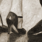 Tango-Schritt<br>20x50cm <br>Öl auf Leinwand