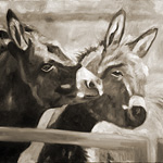 sture & gemütliche Zeitgenossen<br>60x80cm<br>Öl auf Leinwand